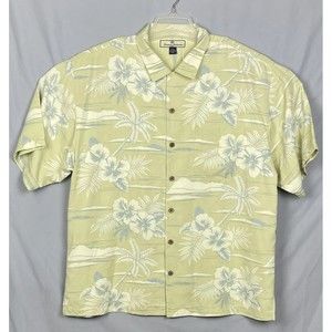 Tommy Bahama Relax Hawaiian Camp Shirt Short Sleeve Button Silk Mens XL Floral